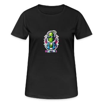 Digga Chill - T-shirt respirant Femme - noir - Devant - AI Model Female 172 light (172cm)