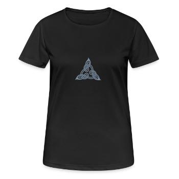 Nœud celte - T-shirt respirant Femme - noir - Devant - AI Model Female 172 light (172cm)