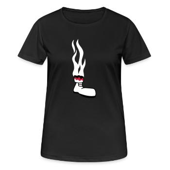 Burned Feet - Women's Breathable T-Shirt - black - Front - AI Model Female 172 light (172cm)