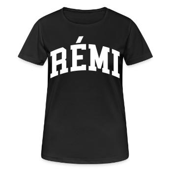 Rémi - T-shirt respirant Femme - noir - Devant - AI Model Female 172 light (172cm)