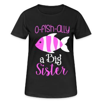 Big sister gift offspring shirt - Women's Breathable T-Shirt - black - Front - AI Model Female 172 light (172cm)