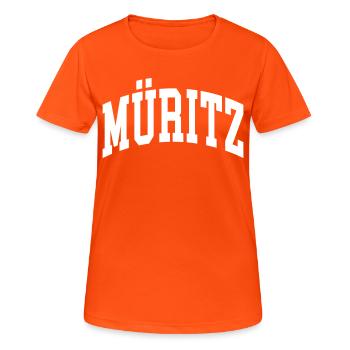 Müritz - Women's Breathable T-Shirt - neon orange - Front - AI Model Female 172 dark (172cm)