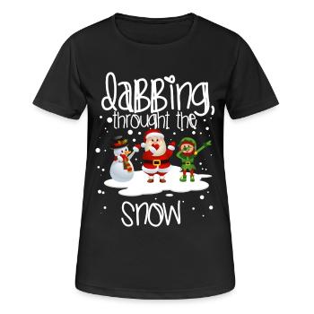 Dab Père Noël cadeau de Noël tamponnant - T-shirt respirant Femme - noir - Devant - AI Model Female 172 light (172cm)