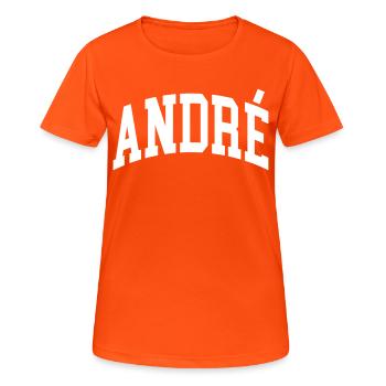 André - T-shirt respirant Femme - orange néon - Devant - AI Model Female 172 dark (172cm)