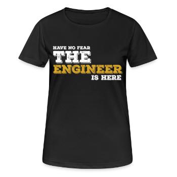 Ingénieur ingénieur technicien - T-shirt respirant Femme - noir - Devant - AI Model Female 172 light (172cm)