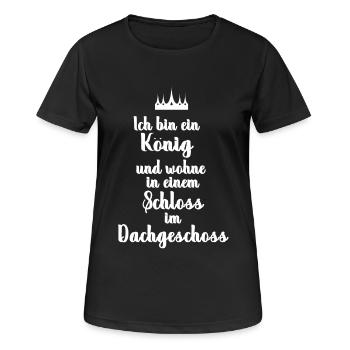 Logement cadeau premier appartement colocation retrait Bude - T-shirt respirant Femme - noir - Devant - AI Model Female 172 light (172cm)
