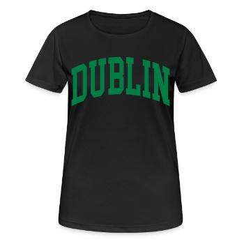 Dublin - Frauen T-Shirt atmungsaktiv - Schwarz - Vorne - AI Model Female 172 light (172cm)