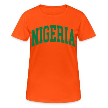 Nigeria - Women's Breathable T-Shirt - neon orange - Front - AI Model Female 172 dark (172cm)