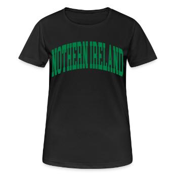 Irlande du Nord - T-shirt respirant Femme - noir - Devant - AI Model Female 172 light (172cm)