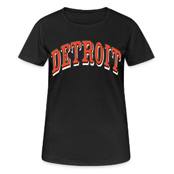 Detroit - T-shirt respirant Femme - noir - Devant - AI Model Female 172 light (172cm)