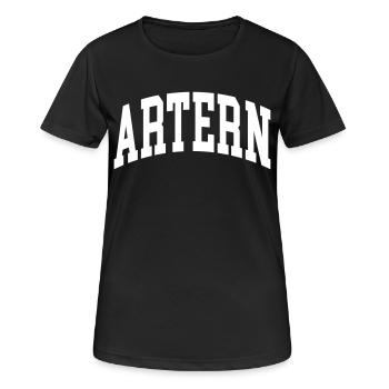 Artern - Frauen T-Shirt atmungsaktiv - Schwarz - Vorne - AI Model Female 172 light (172cm)