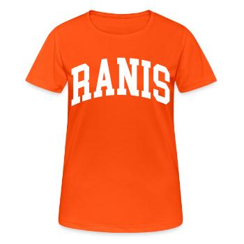 Cécile - T-shirt respirant Femme - orange néon - Devant - AI Model Female 172 dark (172cm)