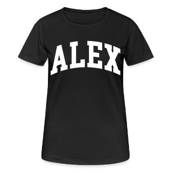 Alex - Frauen T-Shirt atmungsaktiv - Schwarz - Vorne - AI Model Female 172 light (172cm)
