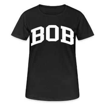Bob - Frauen T-Shirt atmungsaktiv - Schwarz - Vorne - AI Model Female 172 light (172cm)