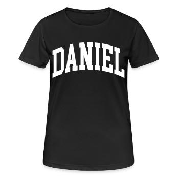 Daniel - Frauen T-Shirt atmungsaktiv - Schwarz - Vorne - AI Model Female 172 light (172cm)