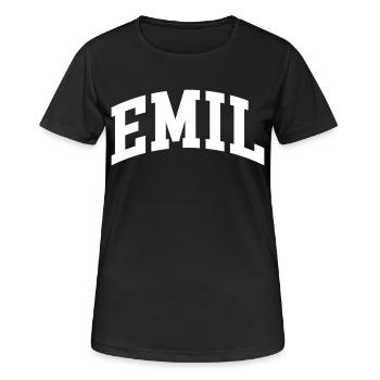 Emil - T-shirt respirant Femme - noir - Devant - AI Model Female 172 light (172cm)