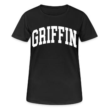 Griffon - T-shirt respirant Femme - noir - Devant - AI Model Female 172 light (172cm)
