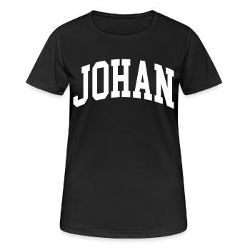 Johan - T-shirt respirant Femme - noir - Devant - AI Model Female 172 light (172cm)