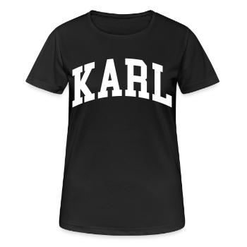 Karl - T-shirt respirant Femme - noir - Devant - AI Model Female 172 light (172cm)