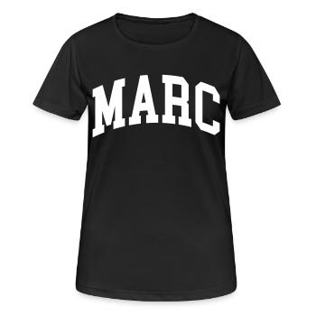 Marc - T-shirt respirant Femme - noir - Devant - AI Model Female 172 light (172cm)
