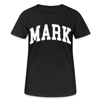 Mark - Frauen T-Shirt atmungsaktiv - Schwarz - Vorne - AI Model Female 172 light (172cm)