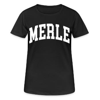 Merle - T-shirt respirant Femme - noir - Devant - AI Model Female 172 light (172cm)