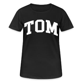 Tom - Frauen T-Shirt atmungsaktiv - Schwarz - Vorne - AI Model Female 172 light (172cm)
