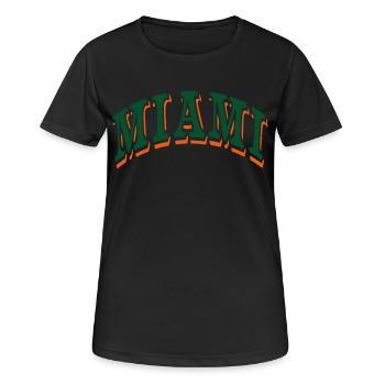 Miami - T-shirt respirant Femme - noir - Devant - AI Model Female 172 light (172cm)