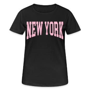 New York - T-shirt respirant Femme - noir - Devant - AI Model Female 172 light (172cm)