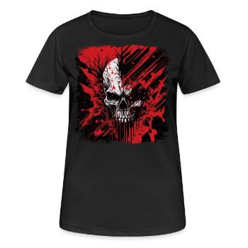 Heavy Metal Punk undead - Frauen T-Shirt atmungsaktiv - Schwarz - Vorne - AI Model Female 172 light (172cm)