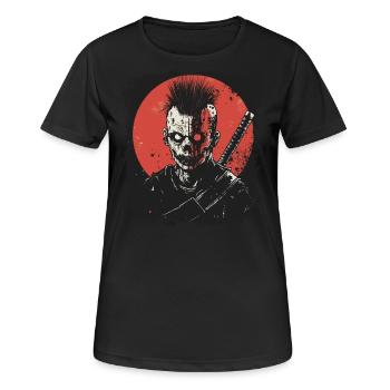 Zombie Ninja Punk - Frauen T-Shirt atmungsaktiv - Schwarz - Vorne - AI Model Female 172 light (172cm)