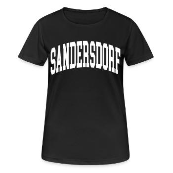 Canton de Sandersdorf - T-shirt respirant Femme - noir - Devant - AI Model Female 172 light (172cm)