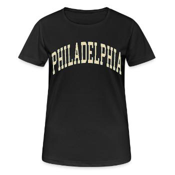 Philadelphie - T-shirt respirant Femme - noir - Devant - AI Model Female 172 light (172cm)
