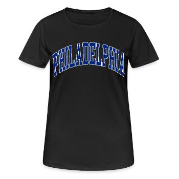 Philadelphie - T-shirt respirant Femme - noir - Devant - AI Model Female 172 light (172cm)