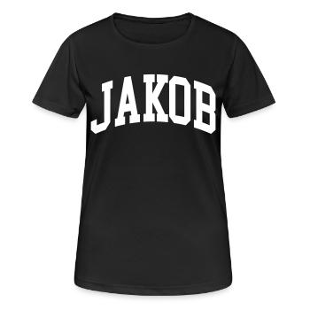 Jacob - T-shirt respirant Femme - noir - Devant - AI Model Female 172 light (172cm)