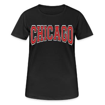 Chicago - T-shirt respirant Femme - noir - Devant - AI Model Female 172 light (172cm)
