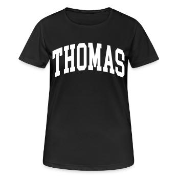 Thomas - T-shirt respirant Femme - noir - Devant - AI Model Female 172 light (172cm)