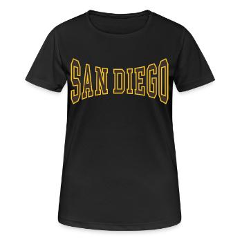 San Diego - Women's Breathable T-Shirt - black - Front - AI Model Female 172 light (172cm)
