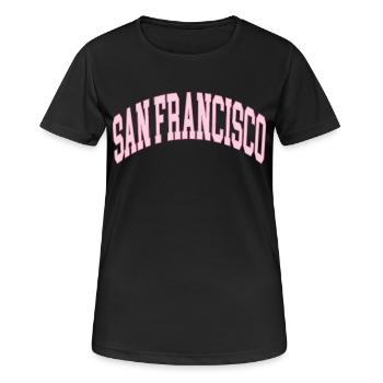 San Francisco - T-shirt respirant Femme - noir - Devant - AI Model Female 172 light (172cm)