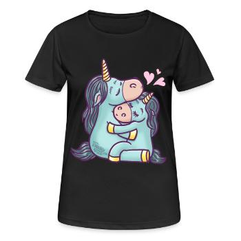 unicorns in love - Women's Breathable T-Shirt - black - Front - AI Model Female 172 light (172cm)