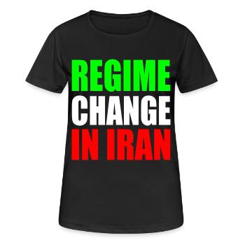 Regime change in iran - Frauen T-Shirt atmungsaktiv - Schwarz - Vorne - AI Model Female 172 light (172cm)