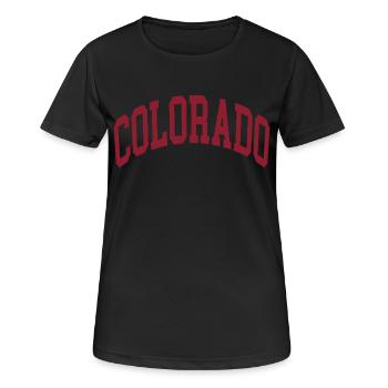 Colorado - Frauen T-Shirt atmungsaktiv - Schwarz - Vorne - AI Model Female 172 light (172cm)