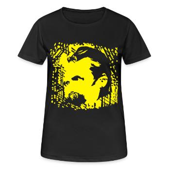 Friedrich Nietzsche - T-shirt respirant Femme - noir - Devant - AI Model Female 172 light (172cm)