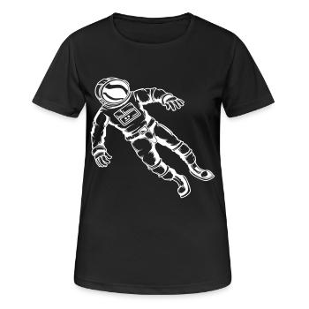 Astronaute astronaute espace espace espace - T-shirt respirant Femme - noir - Devant - AI Model Female 172 light (172cm)
