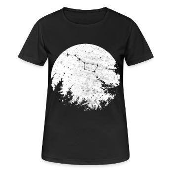 Großer Bär Wagen Sternbild Konstellation - Frauen T-Shirt atmungsaktiv - Schwarz - Vorne - AI Model Female 172 light (172cm)