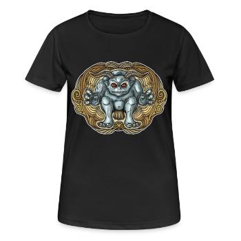Teufel - Frauen T-Shirt atmungsaktiv - Schwarz - Vorne - AI Model Female 172 light (172cm)
