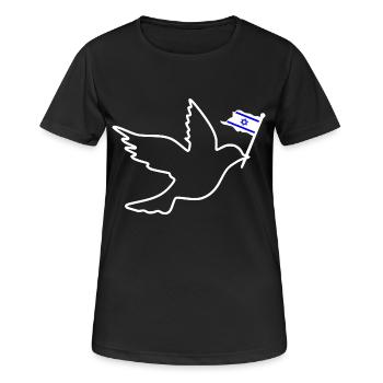 Israel - T-shirt respirant Femme - noir - Devant - AI Model Female 172 light (172cm)