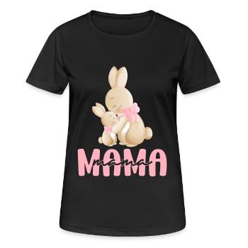 Bunny Mom Child - Women's Breathable T-Shirt - black - Front - AI Model Female 172 light (172cm)