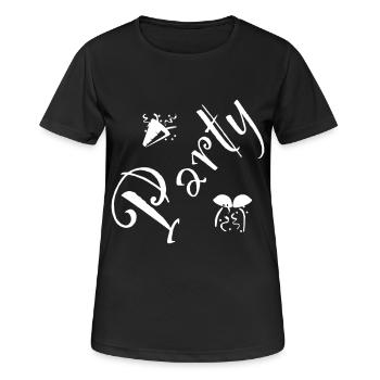 Party - Frauen T-Shirt atmungsaktiv - Schwarz - Vorne - AI Model Female 172 light (172cm)