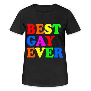 Best gay ever - Frauen T-Shirt atmungsaktiv - Schwarz - Vorne - AI Model Female 172 light (172cm)